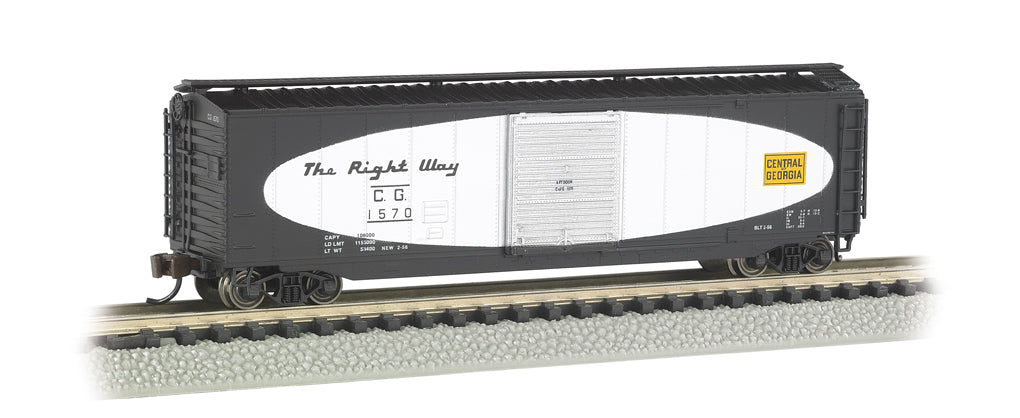 Bachmann 19451 N Central of Georgia 50' Sliding-Door Boxcar w/Roofwalk #1570