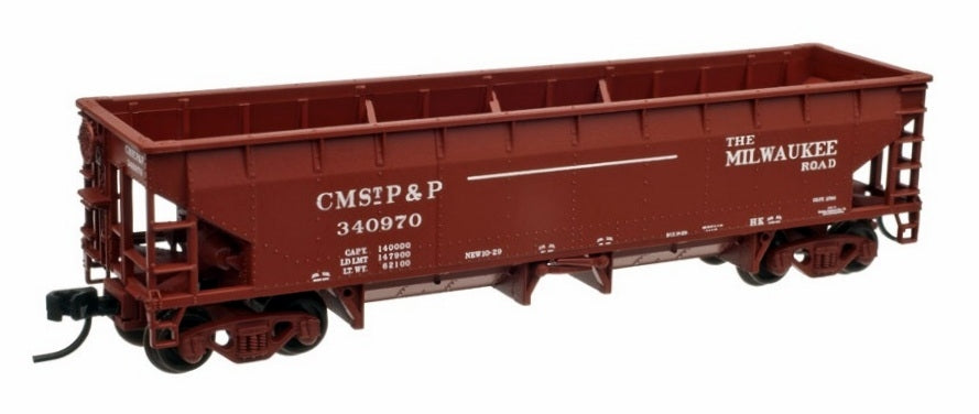 Atlas 50001702 N 70-Ton Hart Ballast Car, MILW #340857