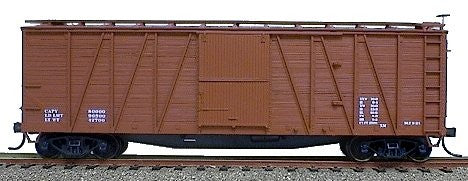 Accurail 4398 Mineral Red 40' Outside Braced Box Car with Metal Ends (Kit)