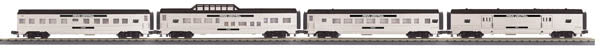 MTH 30-67719 O Penn Central RailKing 60' Streamlined Passenger Set (Set of 4)