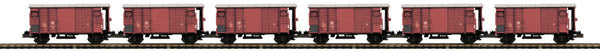 MTH 20-90912 SBB-CFF 6-Car European Gedeckter Guterwagen Box Car Scale Wheels