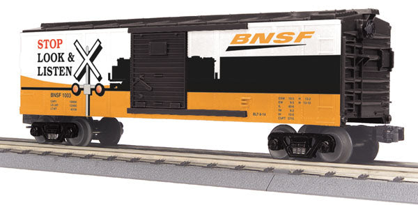 MTH 30-74778 O Gauge BNSF Box Car w/Blinking LEDs