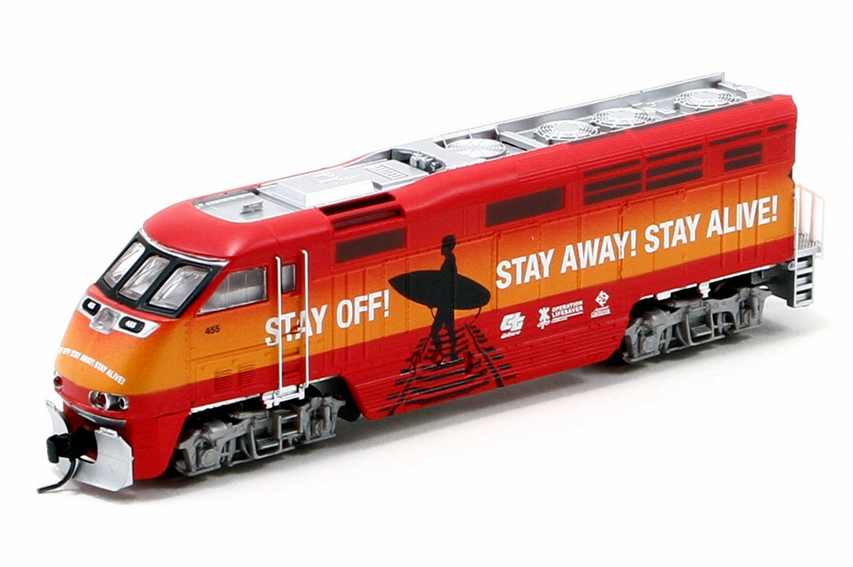 Athearn 23713 N Amtrak F59PHI Operation Lifesaver #455 – Trainz