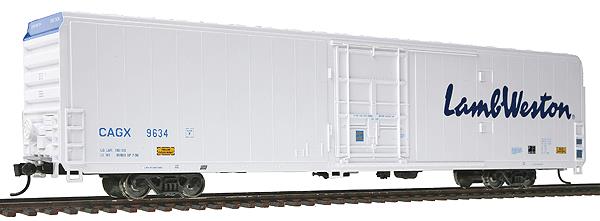 Walthers 910-3702 HO CAGX Lamb Weston 70' Cryogenic Reefer #9634