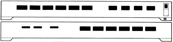 Brass Car Sides 515 N Great Northern Empire Builder "Lake" Series Diners