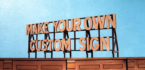 Blair Line 2550 HO, S, O Do-It-Yourself Laser-Cut Wood Custom Billboard Kits