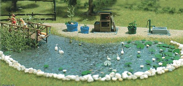 Busch 1210 HO Garden Pond Set
