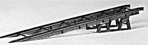 Custom Finishes 7016 HO Rail Maint Equipment Flatcars Loading Ramp Metal Kit