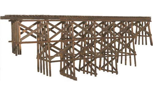 JV Models 2014 HO Wood Timber Trestle Kit