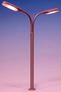 Miniatronics 72-088-01 HO Double Highway Lampposts Light Gray 16V(6.8cm)