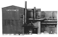 Plastruct 1030 HO 22" x 3-1/2" x 13-1/2" Steel Mill Fake Front Kit
