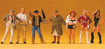 Preiser 10346 HO Scale Dangerous Way Home Figures (Set of 7)
