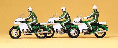Preiser 10489 HO Motorcyclist Policemen Figures (Set of 3)