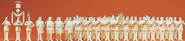 Preiser 16550 HO Unpainted Modern German Army Band Figures (Set of 51)