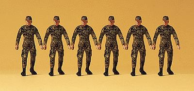 Preiser 16830 HO Standing Infantry in Camouflage Figures (Set of 6)