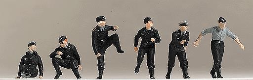 Preiser 16884 HO German WWII Tank Crew at the Tank Figures (Set of 6)