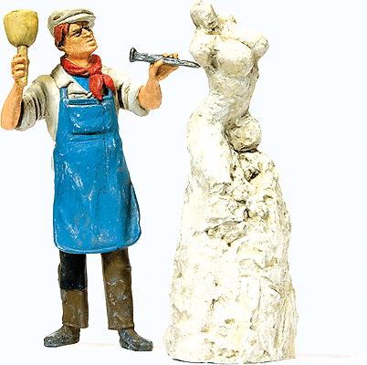 Preiser 44901 G Sculptor Working On Sculpture Figure