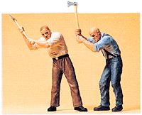 Preiser 45086 G Working Lumberjacks Figures (Set of 2)