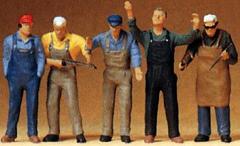 Preiser 65332 O Working Craftsmen Figures (Set of 5)