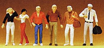 Preiser 68204 O Walking People Figures (Set of 6)