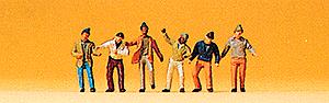 Preiser 79101 N Standing Working People Figures (Set of 6)