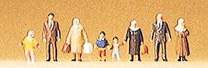 Preiser 79108 N Scale Pedestrians Passers-By Figures (Set of 8)