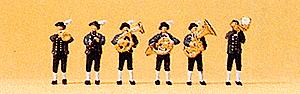 Preiser 79121 N Bavarian Musicians in Costumes Figures (Set of 6)