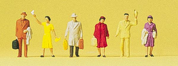 Preiser 88541 Z Standing Passengers w/Handbags Figures (Set of 6)
