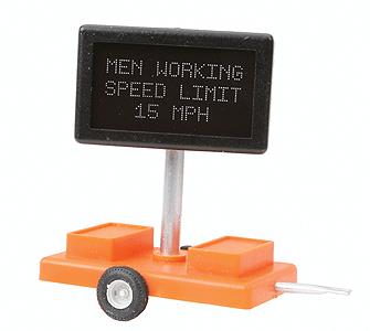 Miniatronics 8550301 O Men Working Speed Limit 15 MPH HW Sign w/3V Transformer
