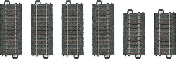 Marklin 20099 HO Straight C Track Set - 3-Rail (Set of 6)