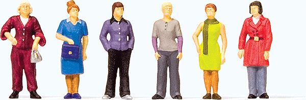 Preiser 10629 HO Standing Women Figures (Set of 6)
