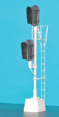 Details West 942 HO Scale GRS Three Color Style D Block Signal w/ Snow Shields