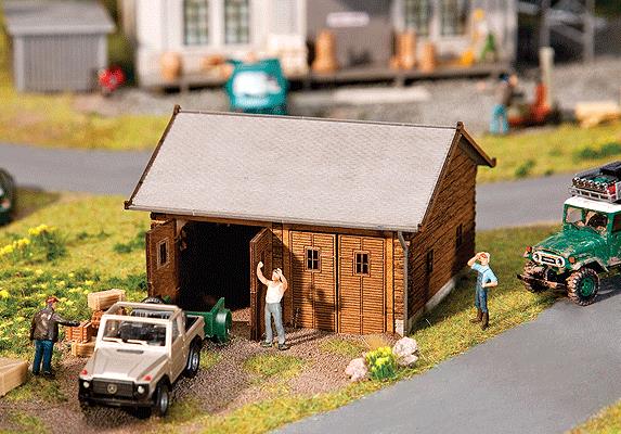 Faller 130325 HO 2 Car Garage (Laser-Cut Card)