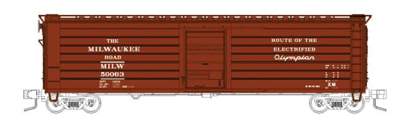 Fox Valley Models 90413 N Milwaukee Road 50' Single-Door Rib-Side Boxcar #50063