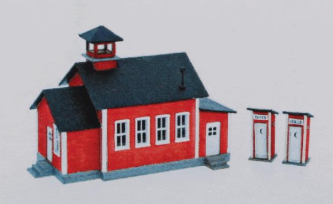 Northeastern Scale Models 30034 One-Room Schoolhouse w/2 Privies