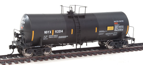 Walthers 100028 HO NDYX 40' Trinity 14,000 Gallon Molten Sulfur Tank Car #113514