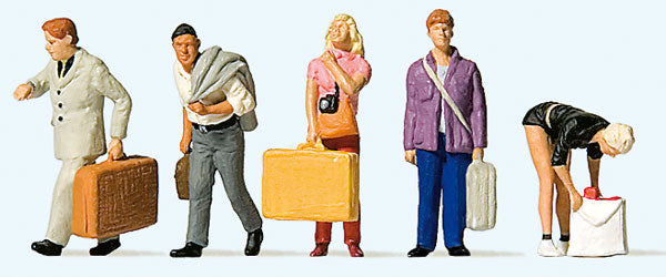 Preiser 10670 HO Era III Passengers at the Train Station Figures (Set of 5)