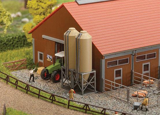 Faller 222214 N Scale Silage/Fodder Silos Building Kit