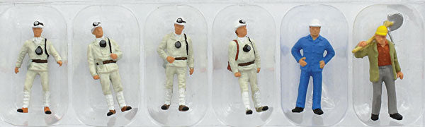 Preiser 1010581 HO Mining Workers Figures (Set of 6)