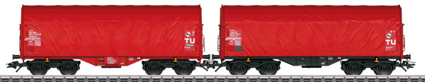 Marklin 47214HO Shimmnss/Shimmns-tu 718 Sliding Tarp Car 3-Rail RTR (Set of 3)