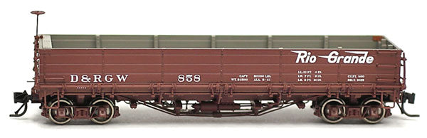 Blackstone Models 340565 HOn3 D&RGW 800 Series Drop Bottom Gondola #858