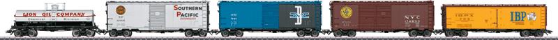 Marklin 45657 HO American Freight Car Set - 3-Rail - Ready to Run