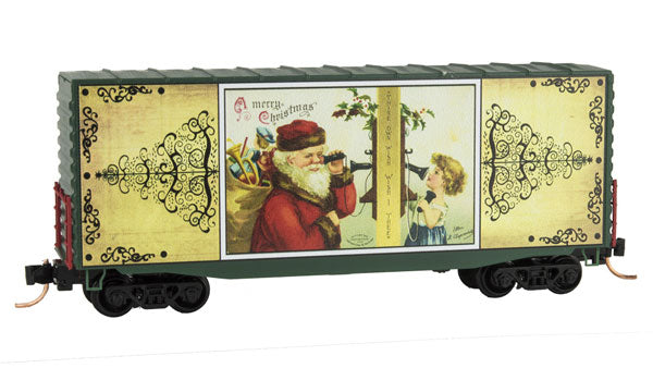 Micro-Trains 10100812 N Christmas Postcard 40' Single Door Hi-Cube Boxcar #2