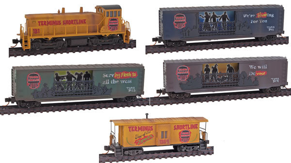 Micro-Trains 99321230 Zombie Halloween N Gauge Diesel Freight Train Set