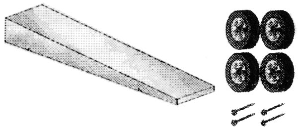 PineCar P4050 Wedge Block Kit (Pack of 6)