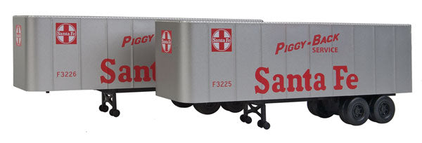 Walthers 949-2356 HO Santa Fe 32' Trailer 2-Pack - Assembled