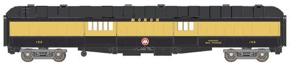 Wheels of Time 301 70' Heavyweight Baggage-Express w/Arched Roof - Ready to Run