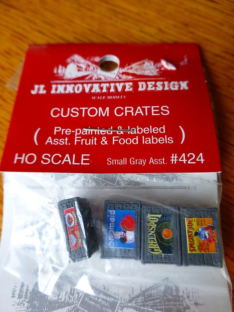 JL Innovative Design 424 HO Assorted Small Custom Crates Fruit and Food Series