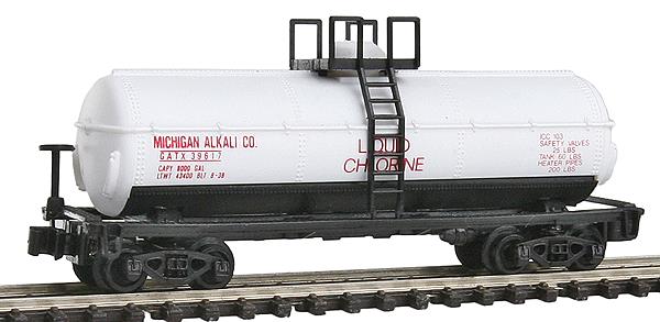 Model Power 83459 N Scale Michigan Alkali Co. 40' Chemical Tank Car #39617