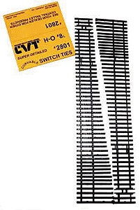 Central Valley Models 2801 HO Scale CVT Curvable Switch Ties Strip #8L